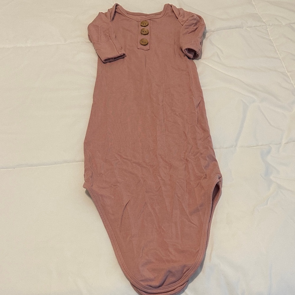 Caden lane Pink Baby Gown. Sleeve turn in you will never see the spot